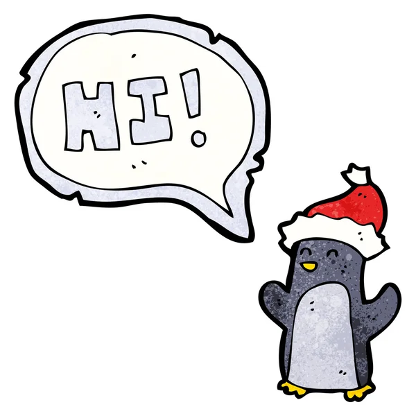 Cute christmas penguin — Stock Vector