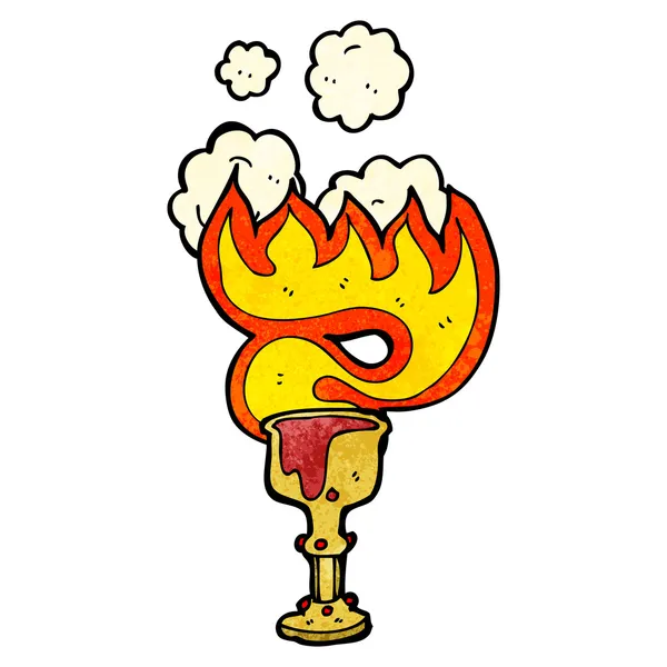 Flaming cup — Stock Vector