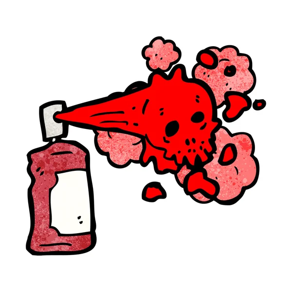 Graffiti bomboletta spray con teschi — Vettoriale Stock