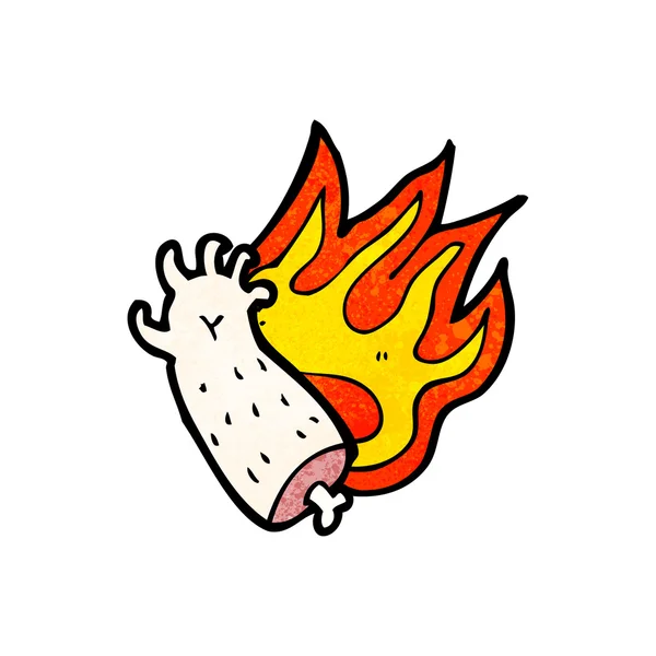 Flaming severed arm — Stock Vector