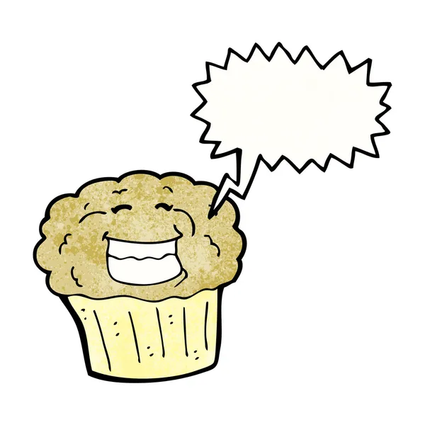 Grinsender Muffin — Stockvektor