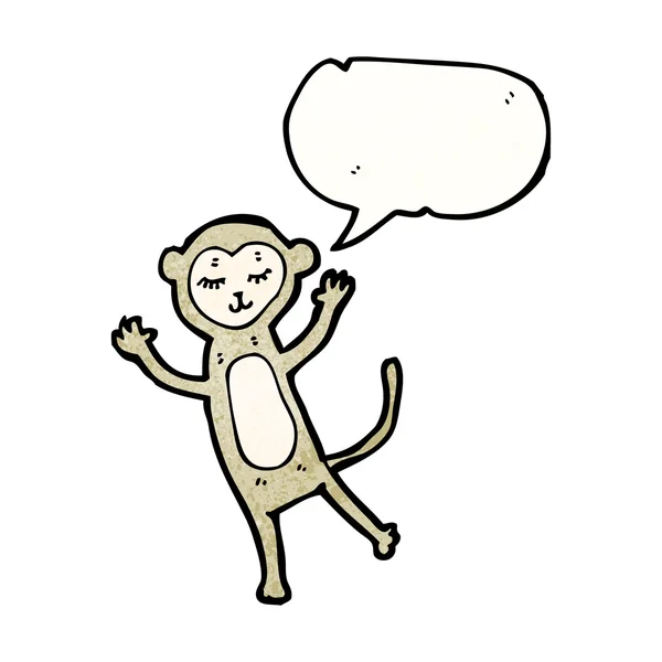 Schattig aap met gedachte bubble — Stockvector