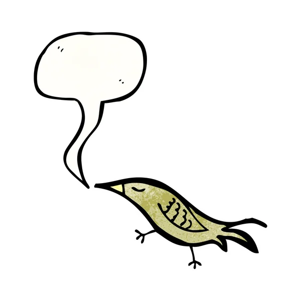Uccello su sfondo bianco — Vettoriale Stock