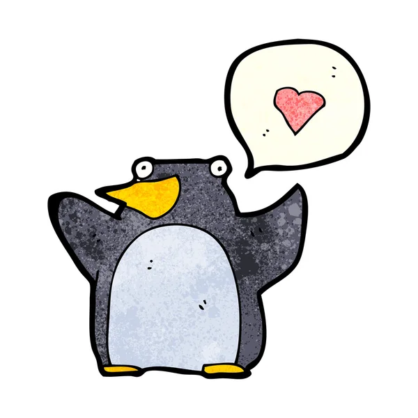 Penguin in love — Stock Vector