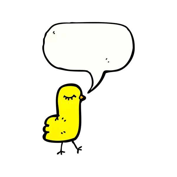 Милая птица с пузырем речи — стоковый вектор