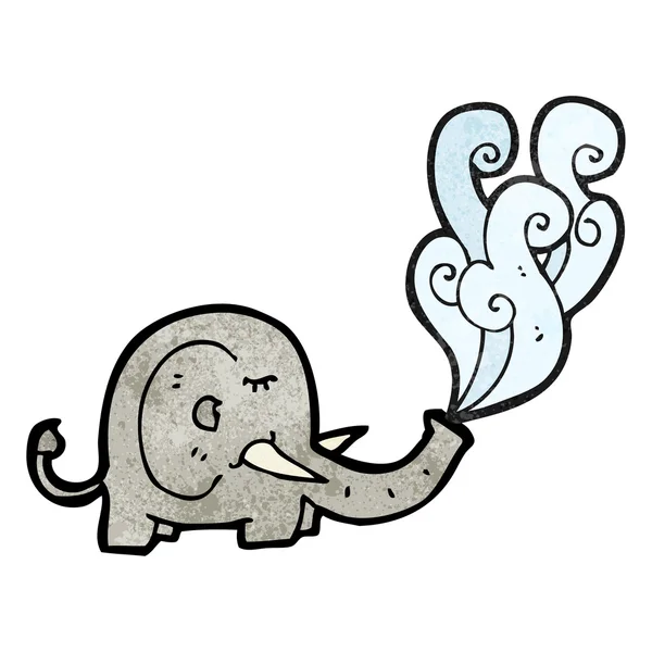 Elefant spritzt Wasser — Stockvektor