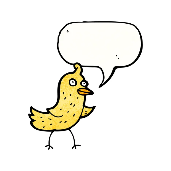 Bird with speech bubble — Stock Vector