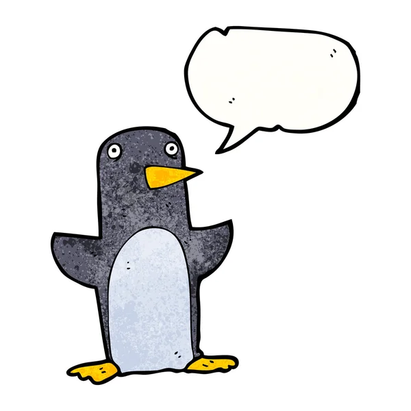 Pingüino parlante — Vector de stock