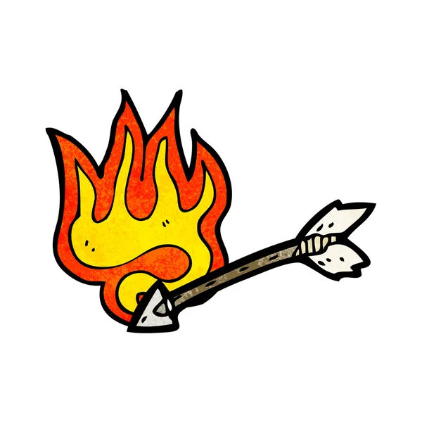 Flaming pijl — Stockvector