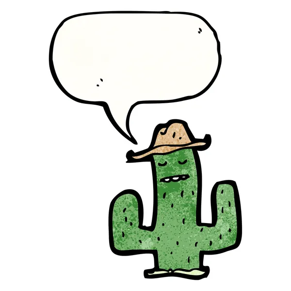 Cactus con bolla vocale — Vettoriale Stock