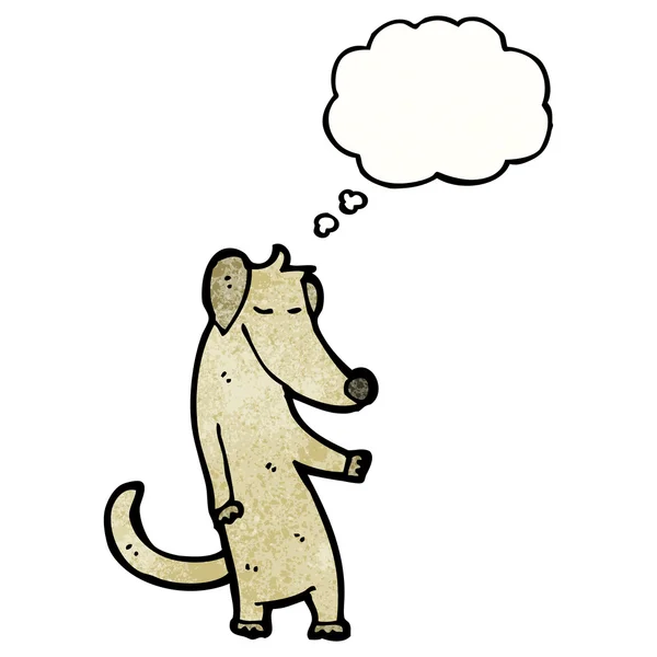 Perro con burbuja de pensamiento — Vector de stock