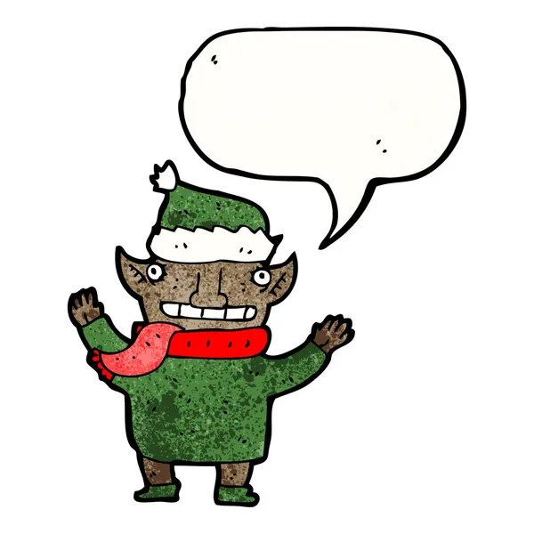 Elfo de Navidad — Vector de stock