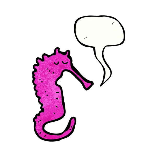 Pink sea horse — Stock Vector