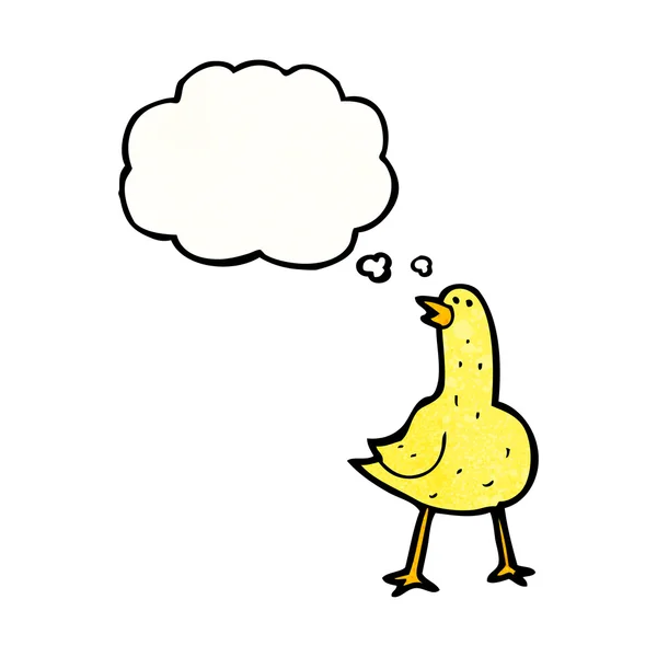 Vogel met gedachte bubble — Stockvector
