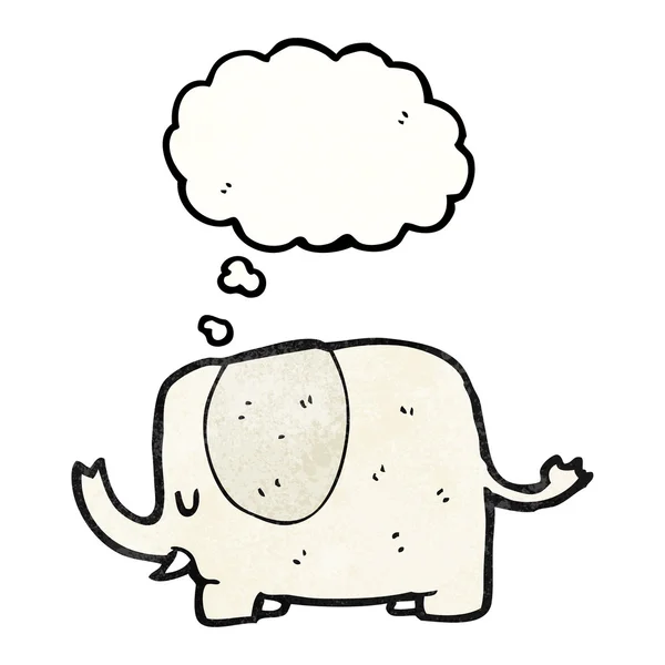 Elefante con burbuja de pensamiento — Archivo Imágenes Vectoriales