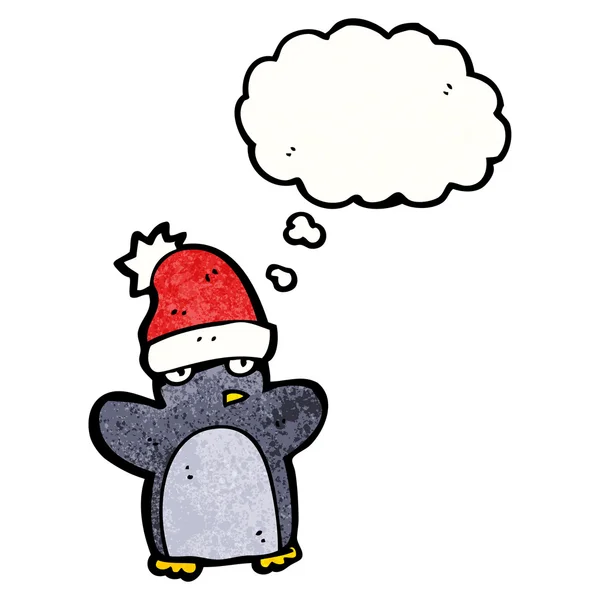 Grappige christmas pinguïn — Stockvector