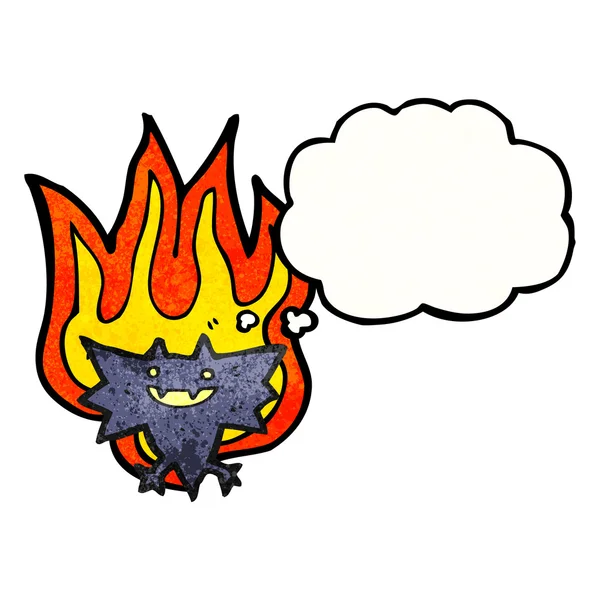 火焰蝙蝠 — 图库矢量图片
