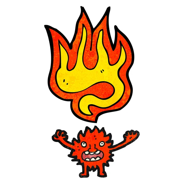 Kleines Monster schießt Feuer — Stockvektor