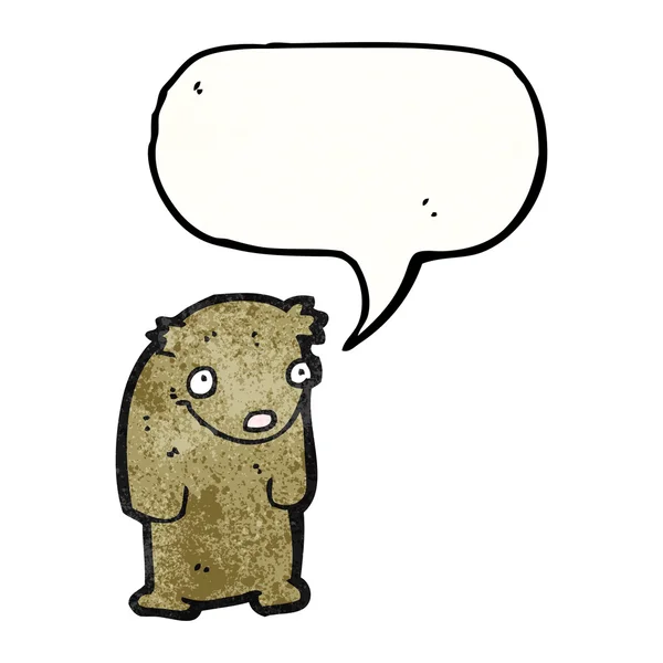 Смешной медведь с пузырьком речи — стоковый вектор