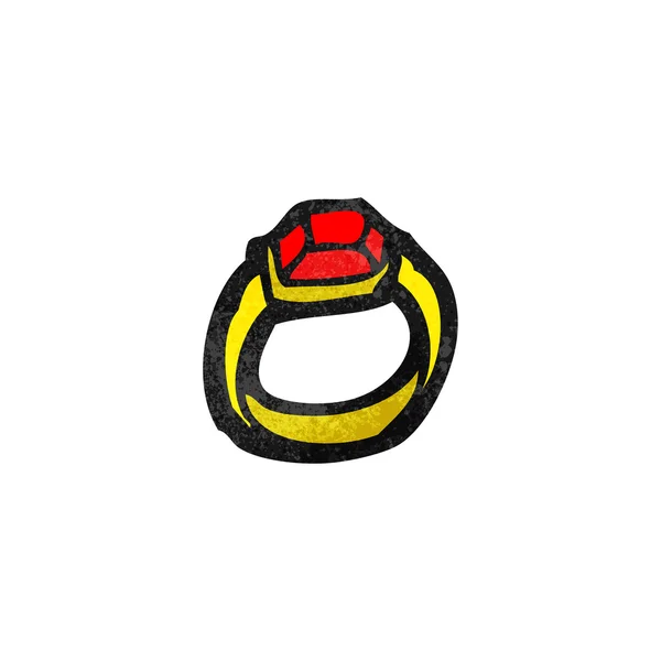 红宝石戒指 — 图库矢量图片