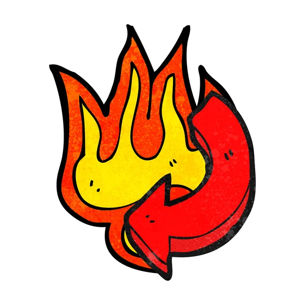 Flaming pijl — Stockvector