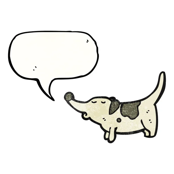 Hond met tekstballon — Stockvector