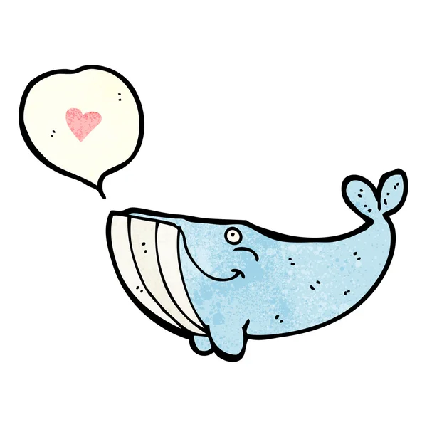 Balena innamorata — Vettoriale Stock