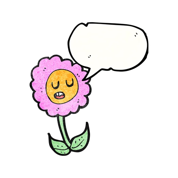 Fleur avec bulle de parole — Image vectorielle