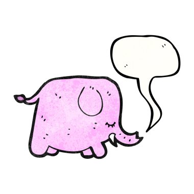 pembe fil ile konuşma balonu