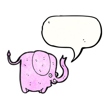 pembe fil ile konuşma balonu