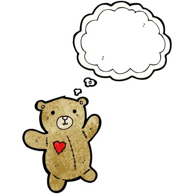 Teddy ile kalp yama karikatür