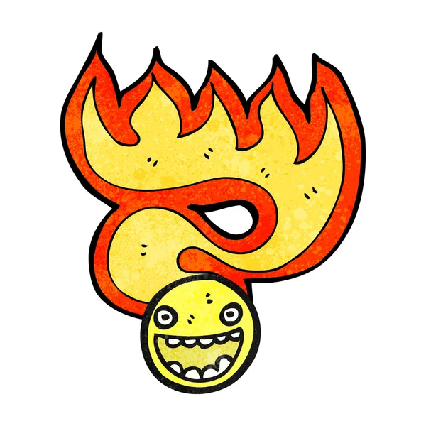 Simbolo della faccia fiammeggiante — Vettoriale Stock