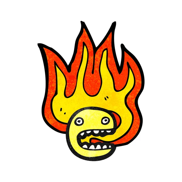 Flammande ansikte symbol — Stock vektor