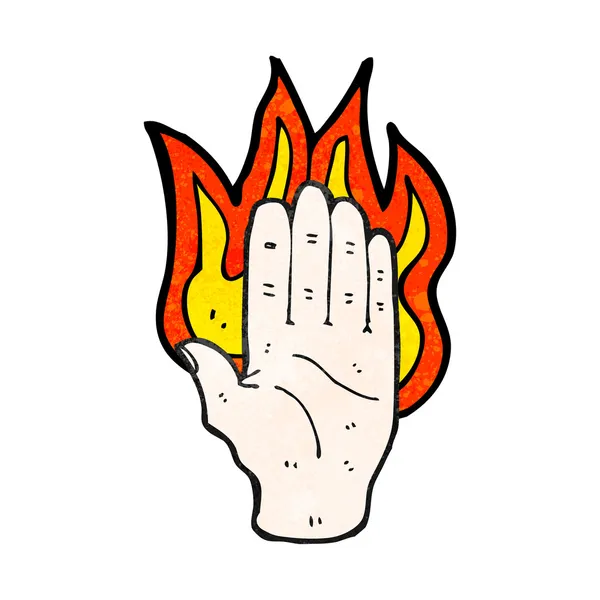 Hořící symbol ruky — Stockový vektor