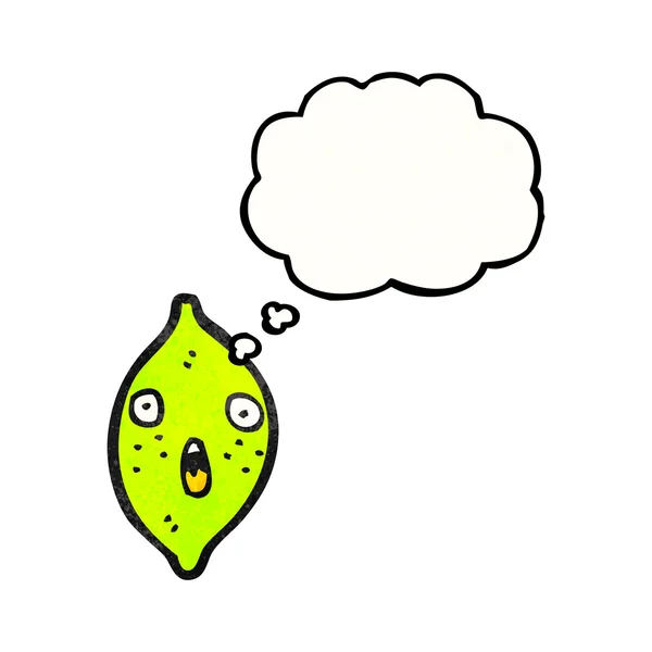 Lime met tekstballon — Stockvector