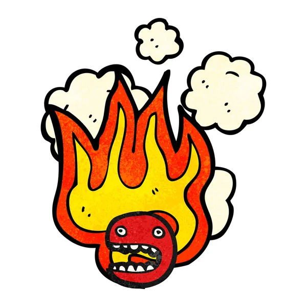 Flaming gezicht symbool — Stockvector