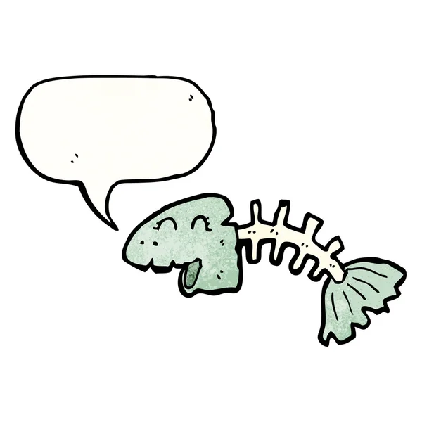 Ossos de peixe falantes — Vetor de Stock