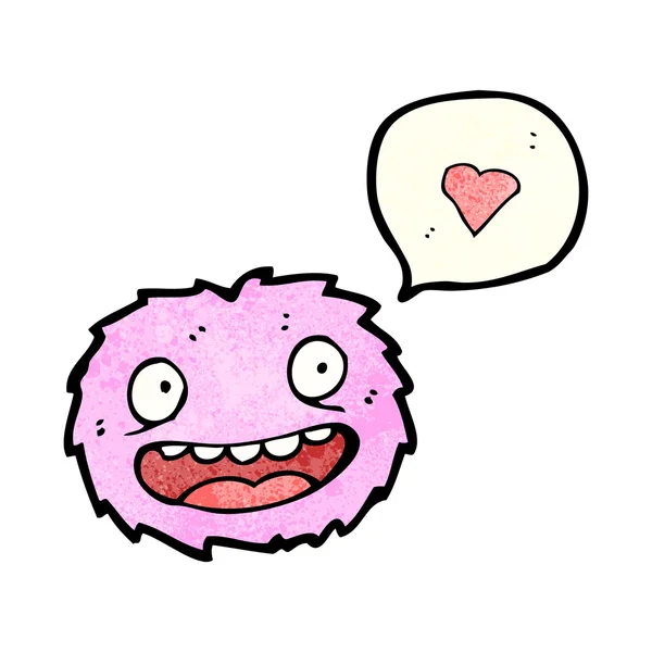 Petit monstre rose à fourrure — Image vectorielle