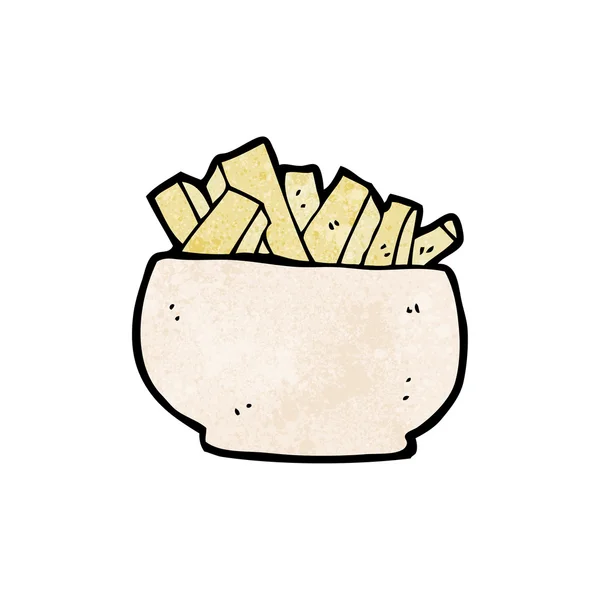 Tigela de batatas fritas —  Vetores de Stock