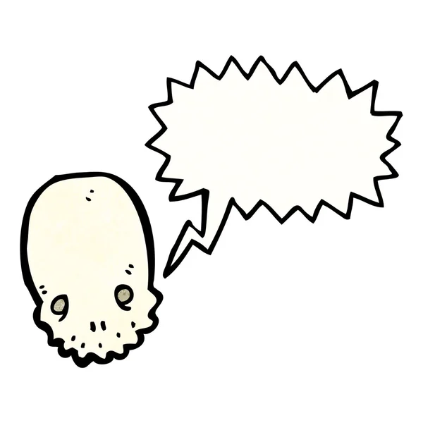 Kafatası ile konuşma balonu — Stok Vektör