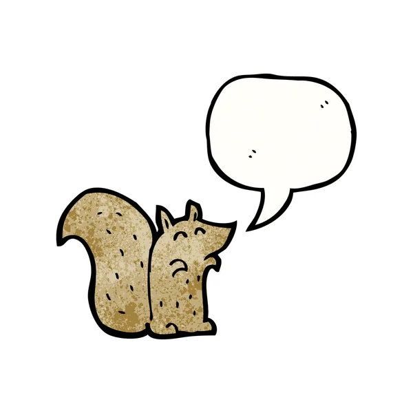 A beszéd buborék mókus — Stock Vector