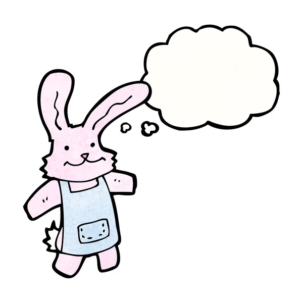 Rabbit with thought bubble — Stock Vector