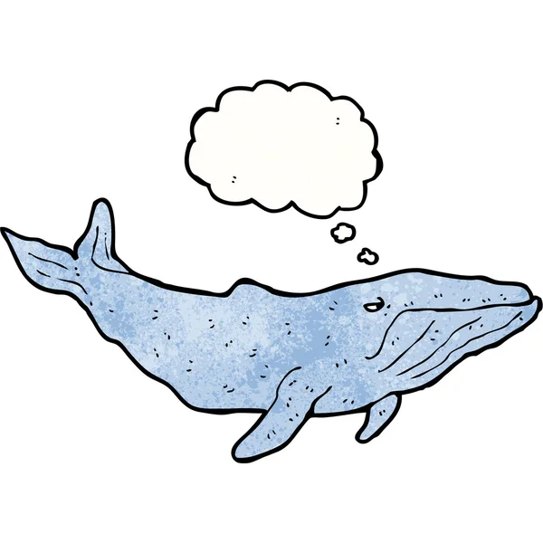 Wal mit Gedankenblase — Stockvektor