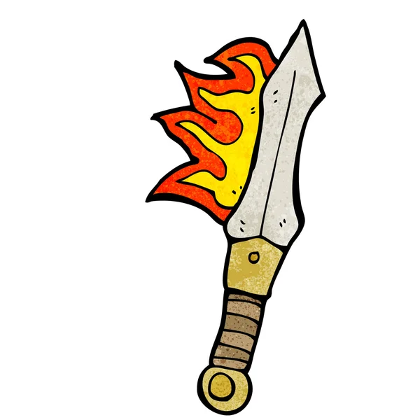 Flammendes Schwert — Stockvektor