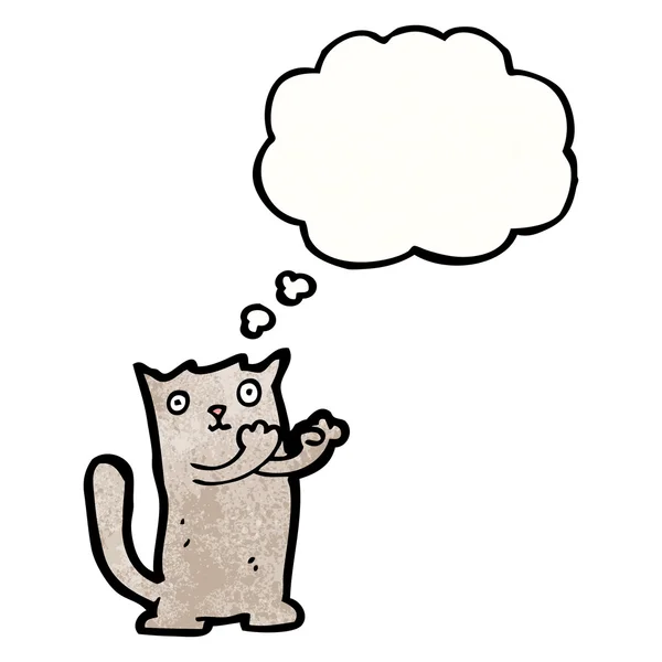 Gato con burbuja de pensamiento — Vector de stock