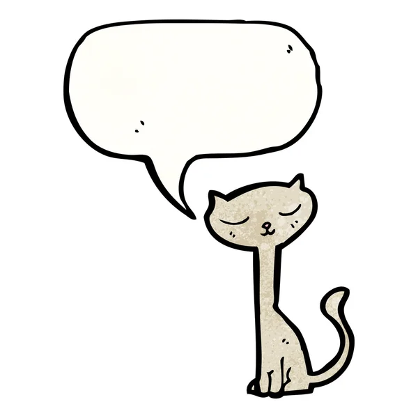 Gato bonito com bolha de fala — Vetor de Stock