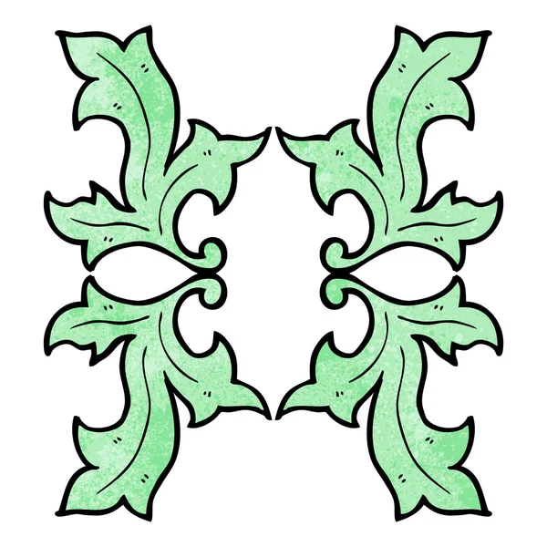Elemento de diseño de la hoja floral — Vector de stock