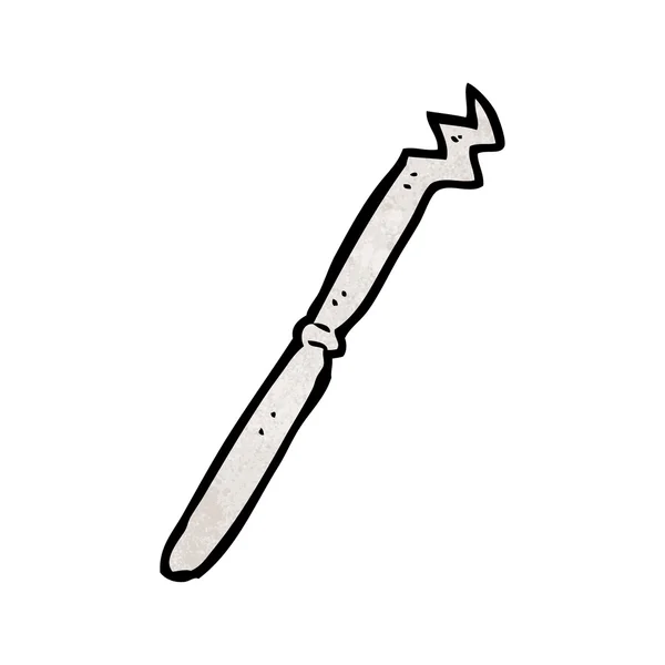 Cuchillo de cocina doblado — Vector de stock