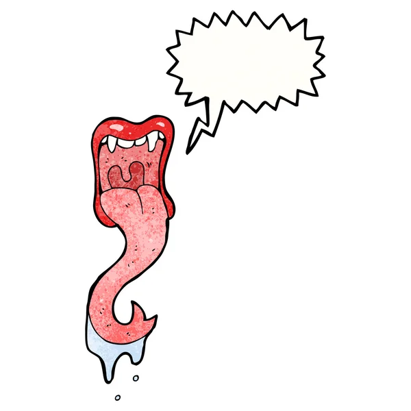 Schreiender Mund mit herausgestreckter Zunge — Stockvektor