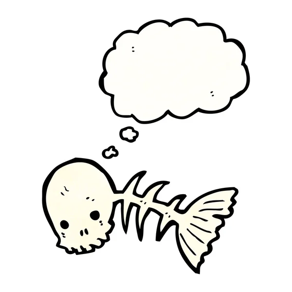 Spooky fish bones — Stock Vector